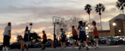 Outdoor game with the nice backdrop