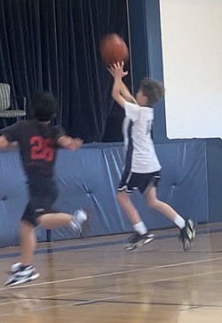 St. Mary player going in for the layup